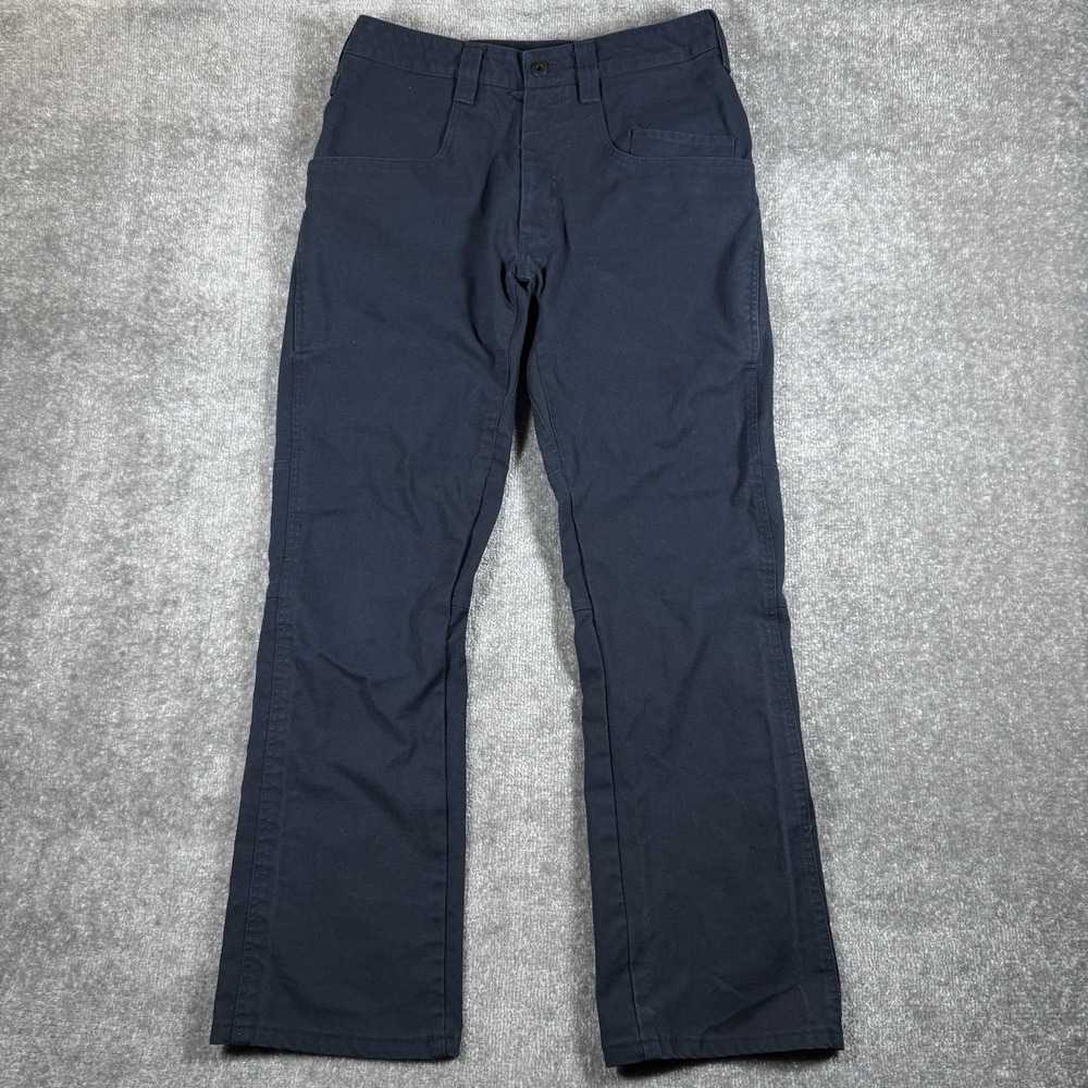 1620 Workwear Pants Men's 32x30 Navy Blue Cordura Canvas Single Knee USA Made